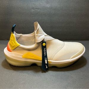 Nike Women's Cream and Yellow Slip-On Sneakers